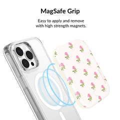 Pink Peony Floral Portable MagSafe Charger Power Pack