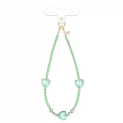 Green Heart Phone Charm