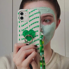 Emerald Green Quartz Phone Ring