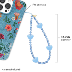 Blue Heart Phone Charm